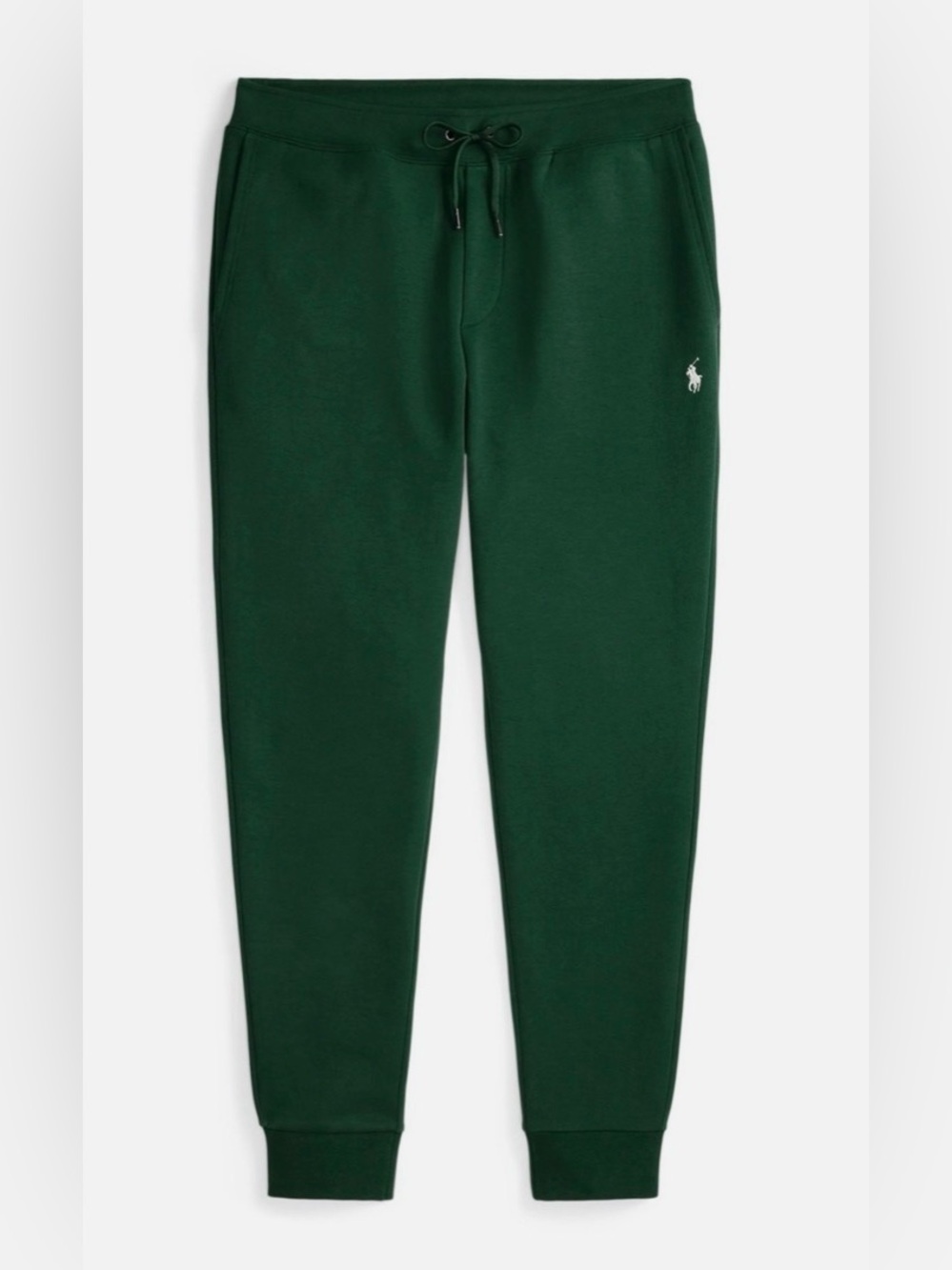 NWT Polo Ralph Lauren Solid DARK GREEN Double Knit Jogger Pants Sweatpants
